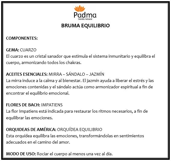 Bruma Áurica Padma -Equilibrio