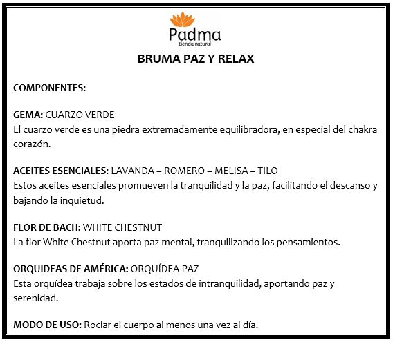 Bruma Áurica Padma -Paz y Relax