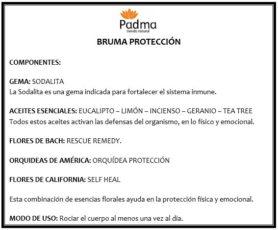 Bruma Áurica Padma -Protección