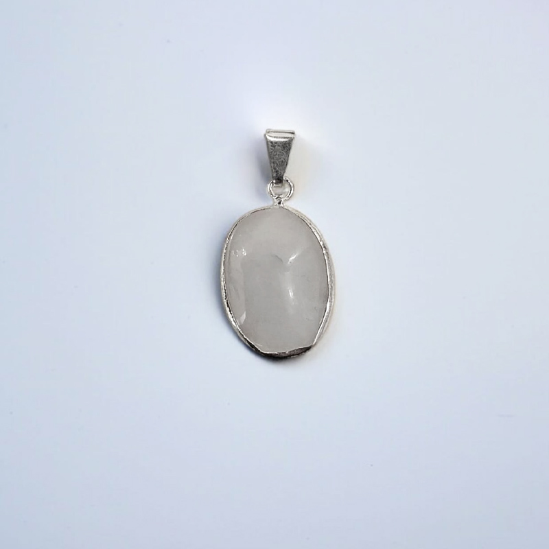 Dije Gema Cuarzo Cristal con Virola