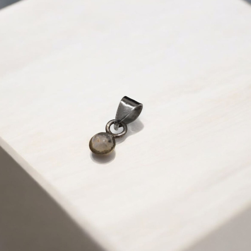 Dije Gema Piedra de la Luna Adularia Mini Circulo