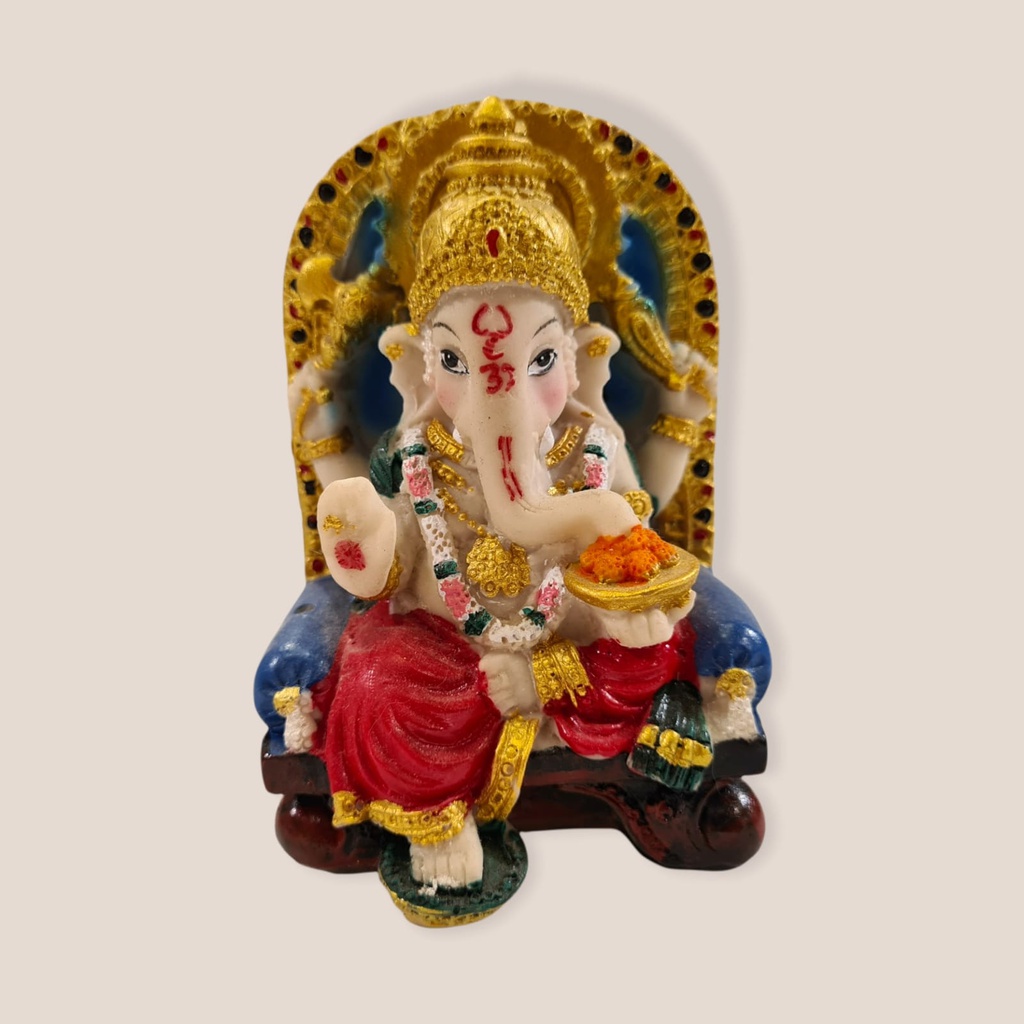 Ganesha en Sillón Resina 10cm