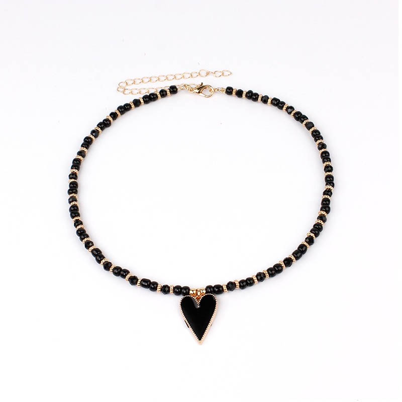 Collar Corto Heart Negro