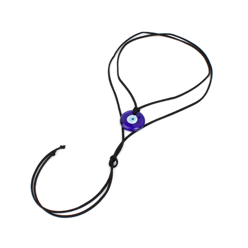 Collar Gamuza Negro Amulet Eye
