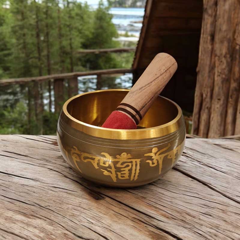 Cuenco Tibetano 13.5cm Dorado