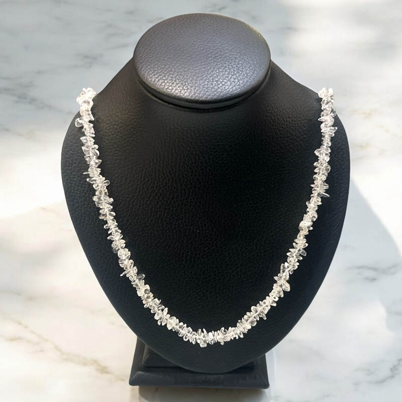 Collar Gema Cuarzo Cristal Escallas 84cm