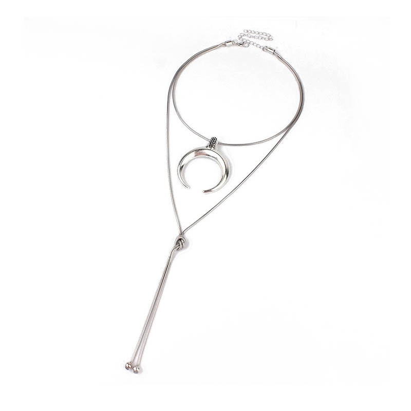 Collar Plateado Luna