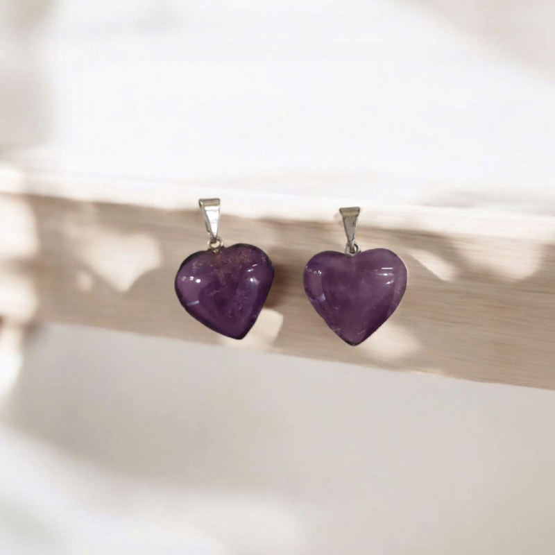 Dije Gema Amatista Corazon