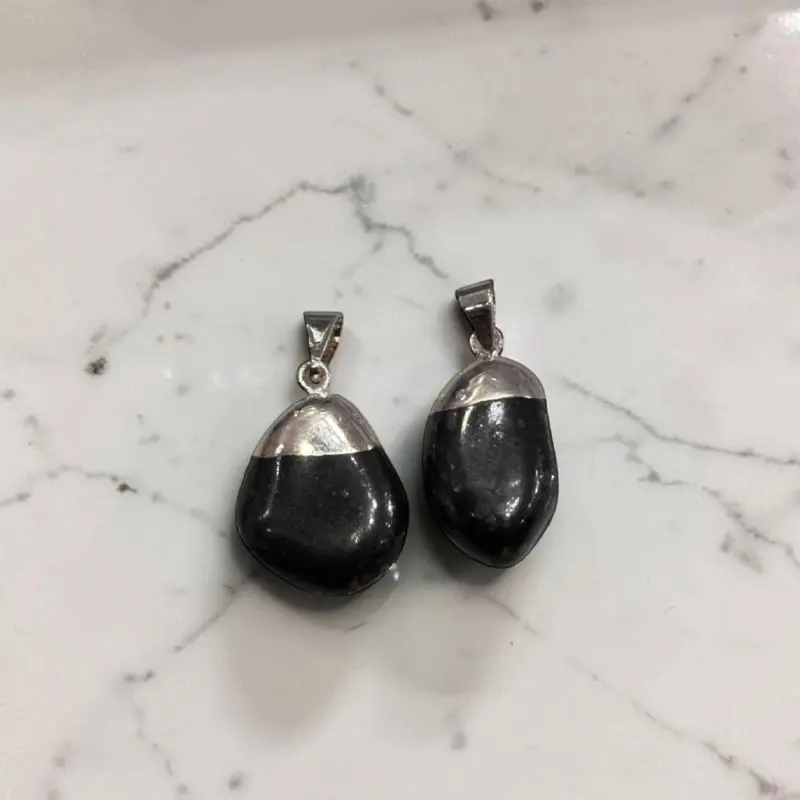Dije Gema Hematite Rolado Electroplate
