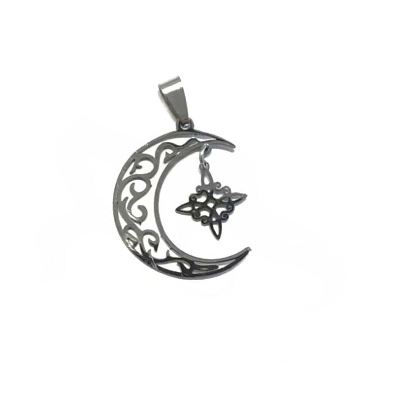 Dije Luna con Nudo de Brujas