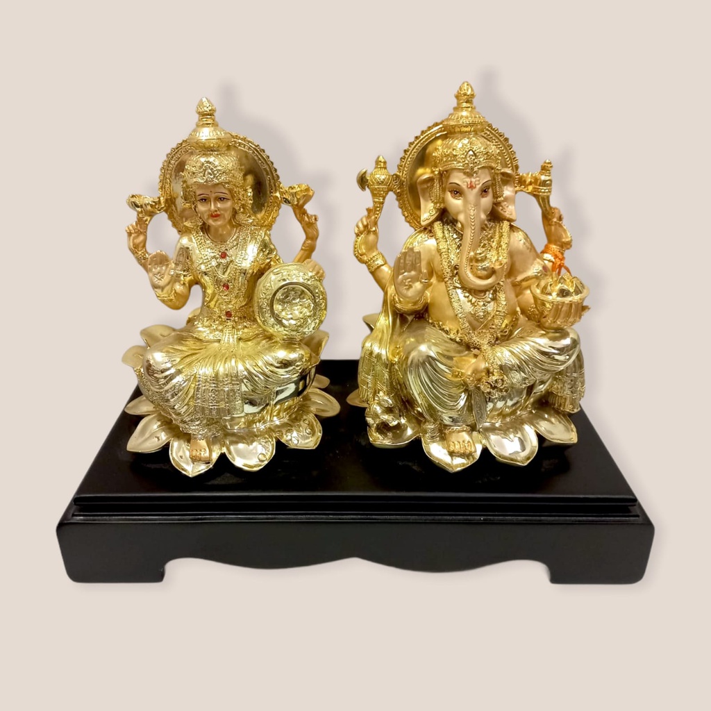 Altar Lakshmi y Ganesha en Base 22cm