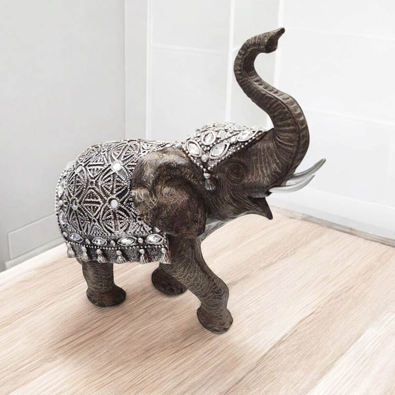 Elefante Manto con Espejos 23cm