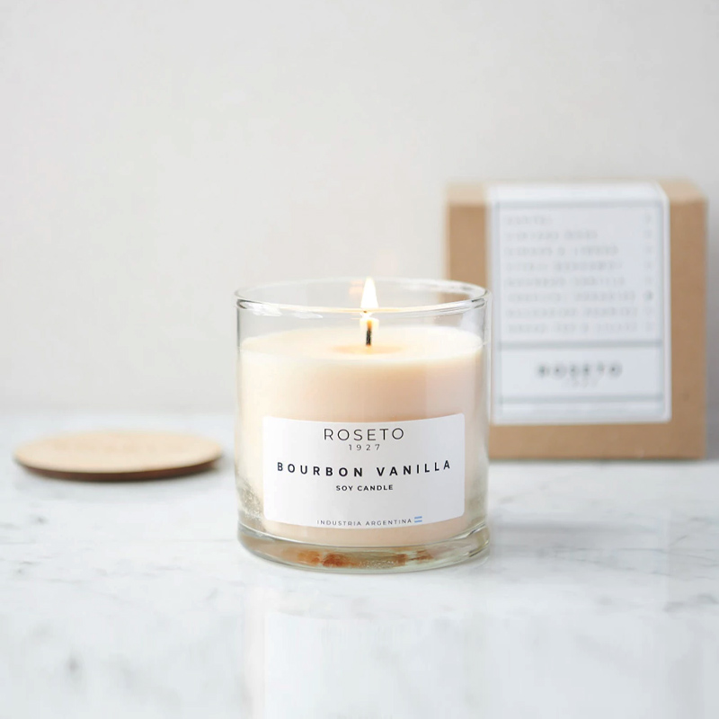 Vela Aromática Roseto Bourbon Vainilla 250gr
