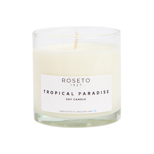 Vela Aromática Tropical Paradise Soy Candle Roseto 250gr