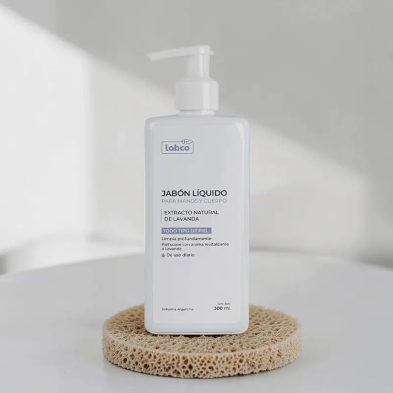 Jabón Líquido Manos y Cuerpo con Extracto Natural de Lavanda 300ml, Labco