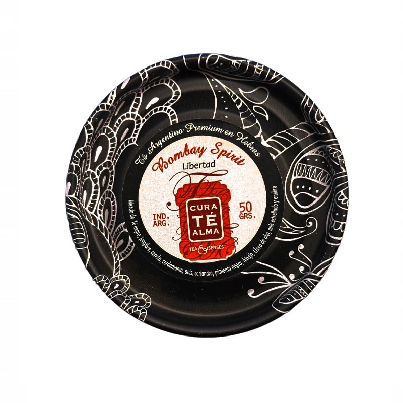 Lata Té Negro en Hebras Bombay Spirit, Libertad, Cura Té Alma 50g