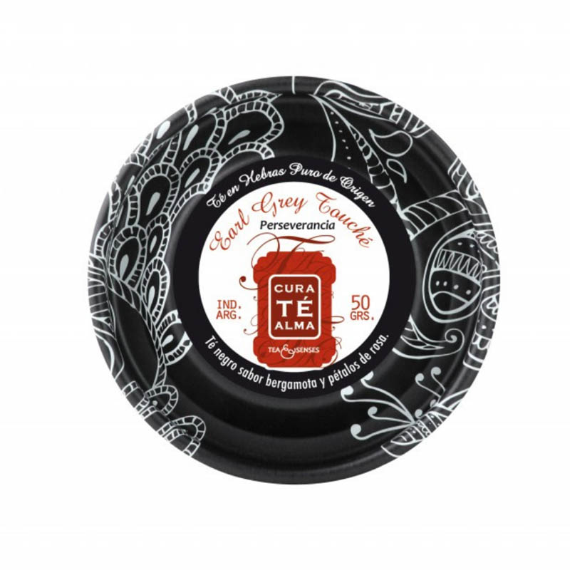Lata Té Negro en Hebras Earl Grey Touché, Perseverancia, Cura Té Alma 50g