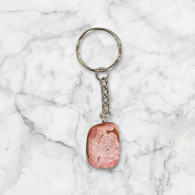 Llavero Piedra Rodocrosita Rolada