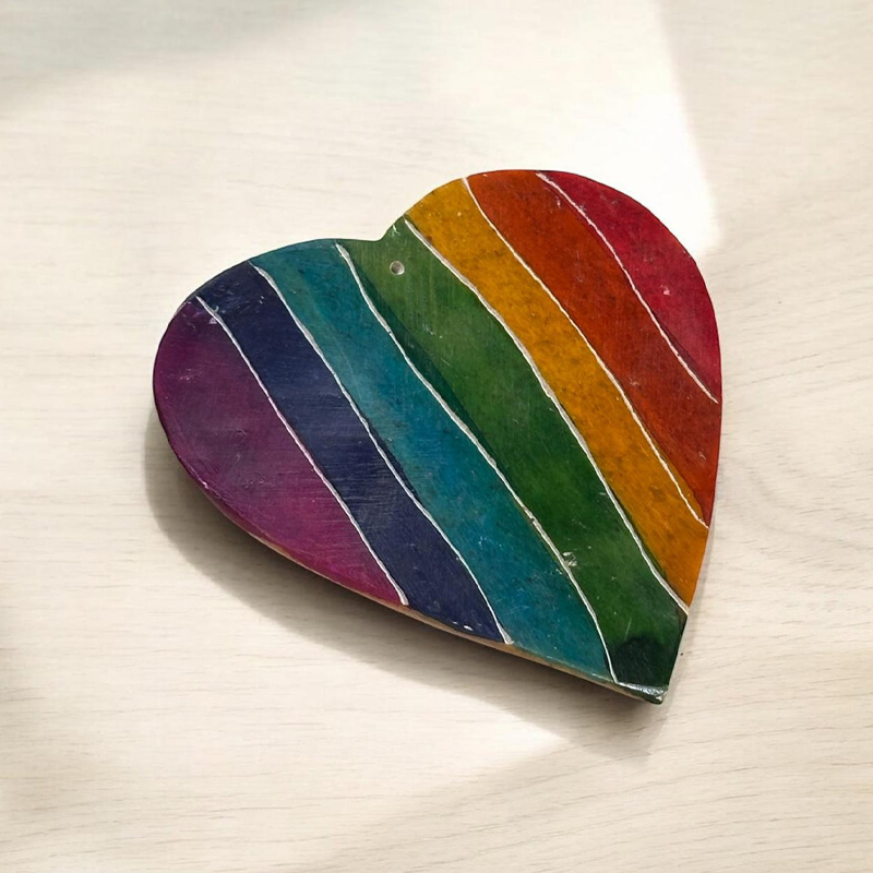 Porta Sahumerio Corazon Colores