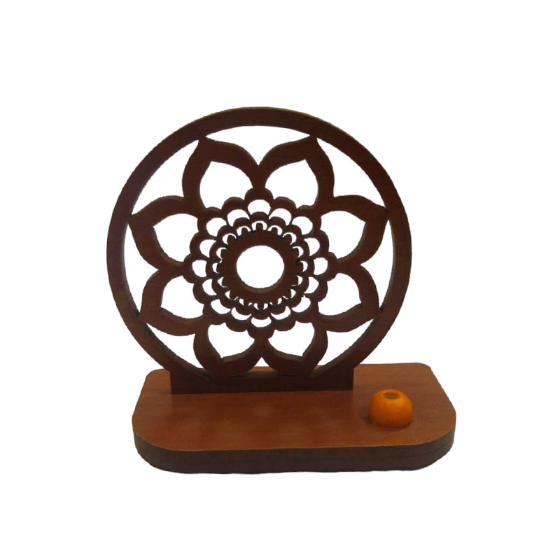 Porta Sahumerio Madera Mandala Colores Varios