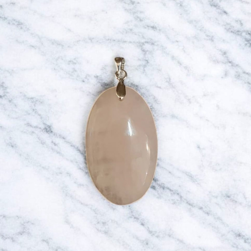 Dije Gema Cuarzo Rosa Grande