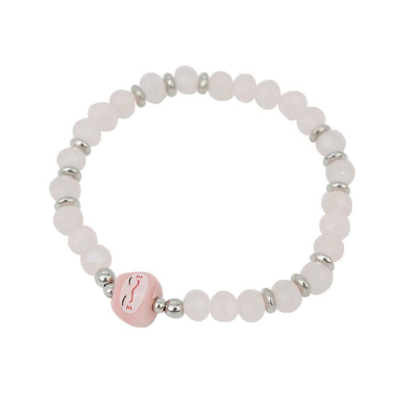 Pulsera Elastica Rosa con Gatito