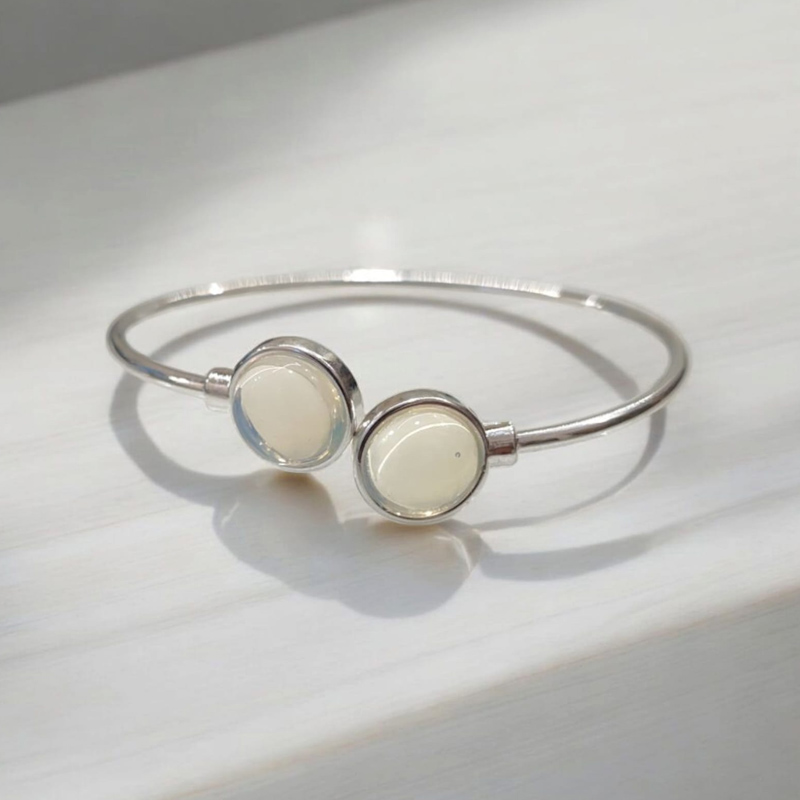 Pulsera Esclava con Gema Opalina