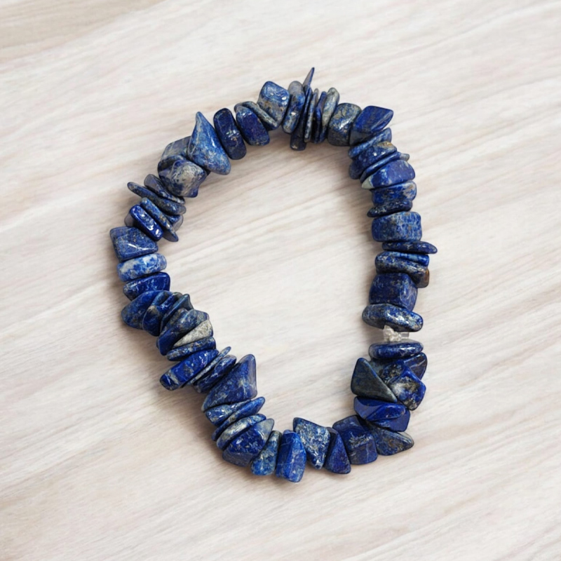 Pulsera Gema Lapislazuli Elastica Escallas