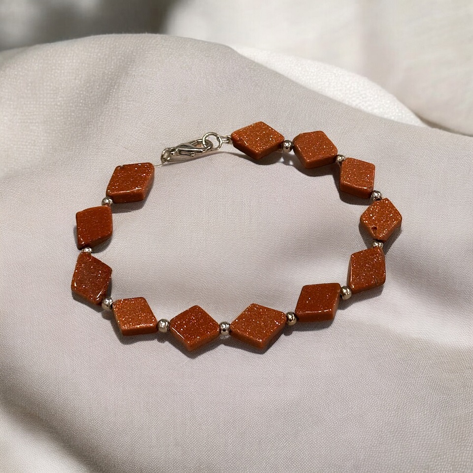 Pulsera Gema Trendy Goldstone en Acero