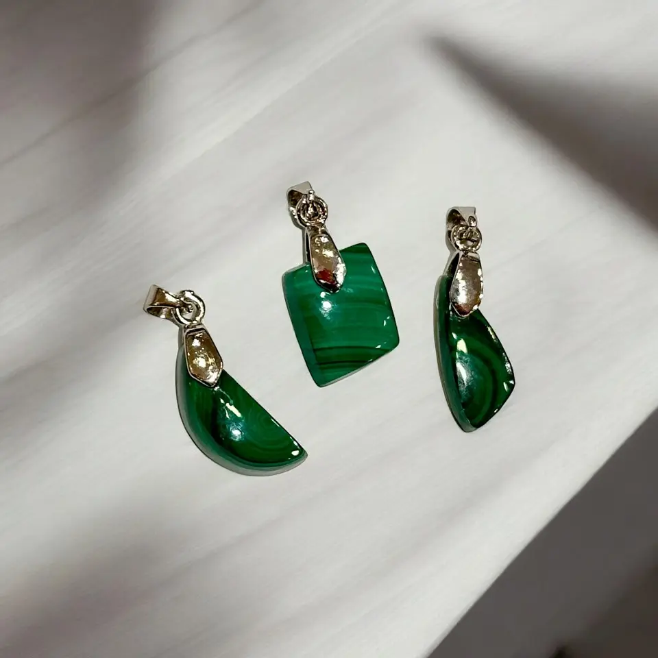 Dije Gema Malaquita Modelos Varios 