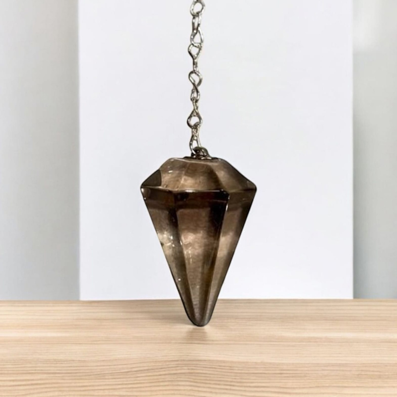 Péndulo Gema Cuarzo Ahumado