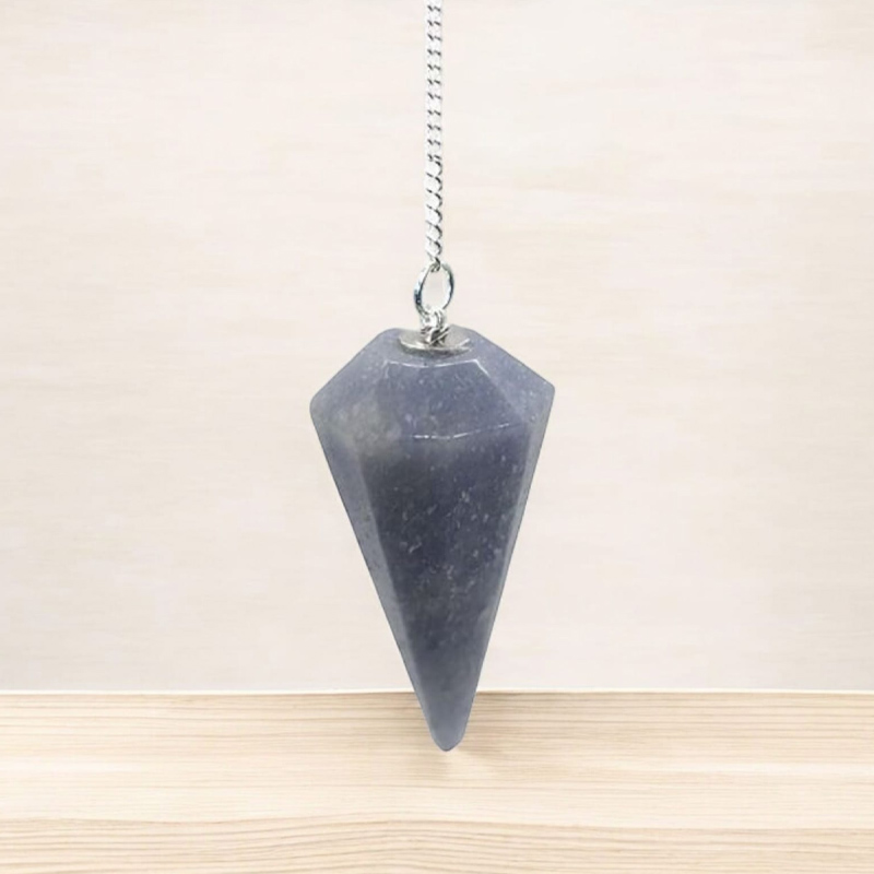 Péndulo Gema Cuarzo Azul