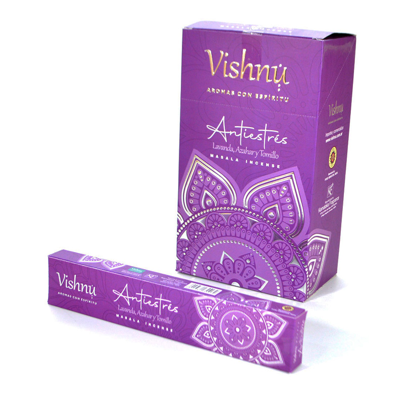 Sahumerio Vishnu Antiestrés, Lavanda, Azahar y Tomillo 15g