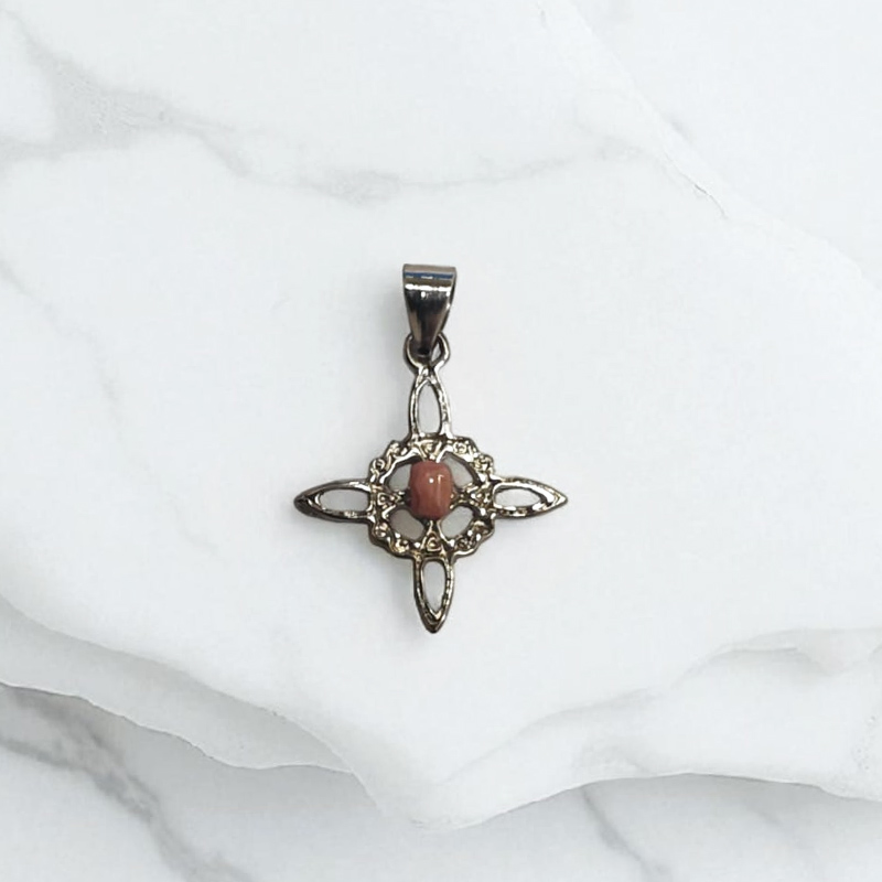 Dije Nudo de Brujas Mini Rodocrosita Rolada