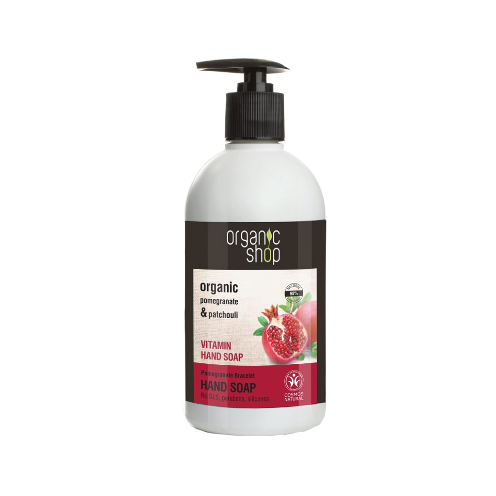 Jabón de Mano de Granada &amp; Pachuli, Organic Shop 500ml