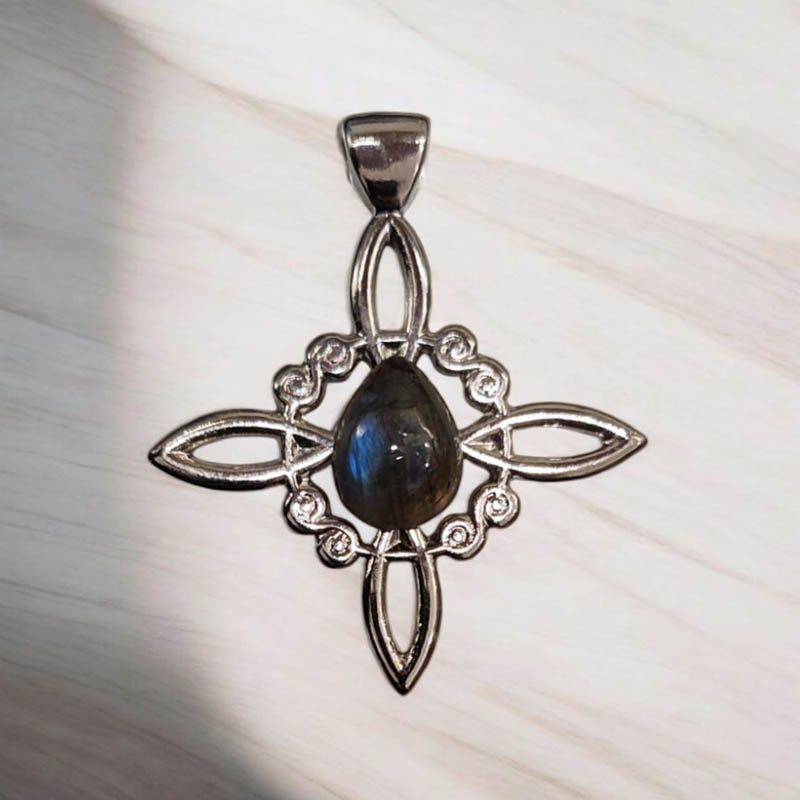 Dije Nudo de Brujas XL Labradorita