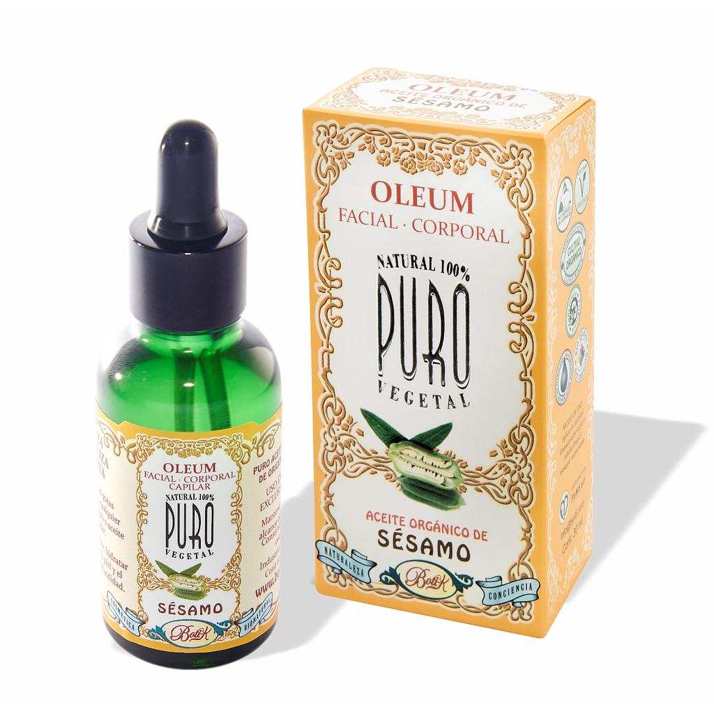 Oleum Orgánico Sésamo - Facial - Corporal - Capilar Boti-K x30ml