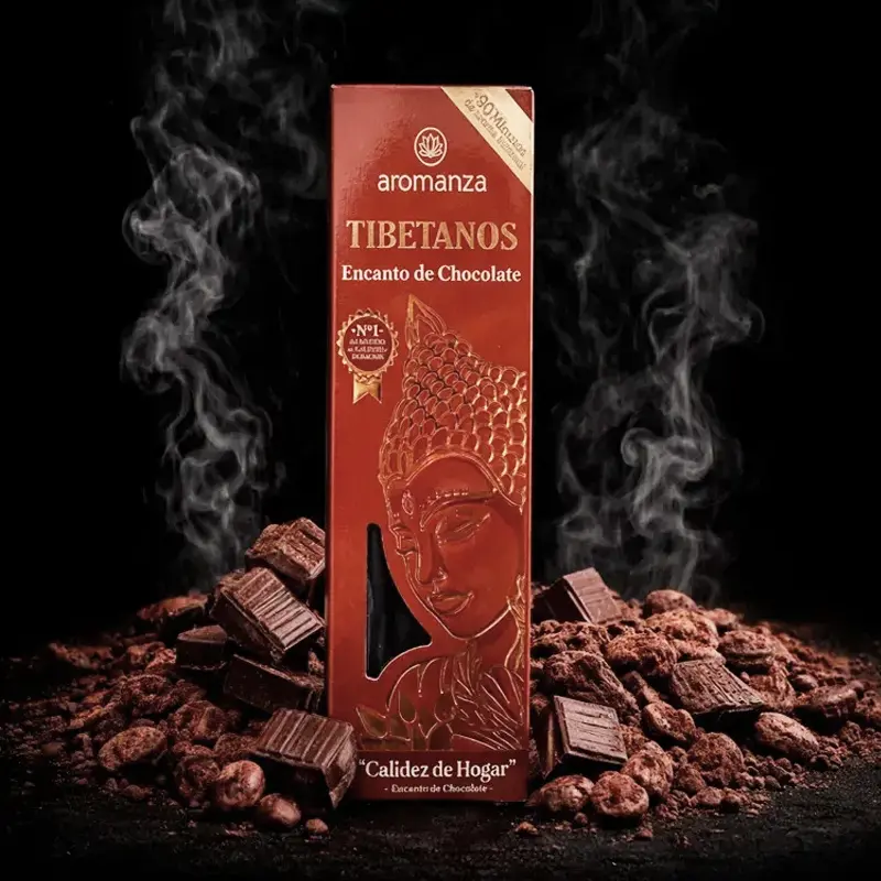 Sahumerios Aromanza Tibetanos Encanto de Chocolate, Calidez de Hogar
