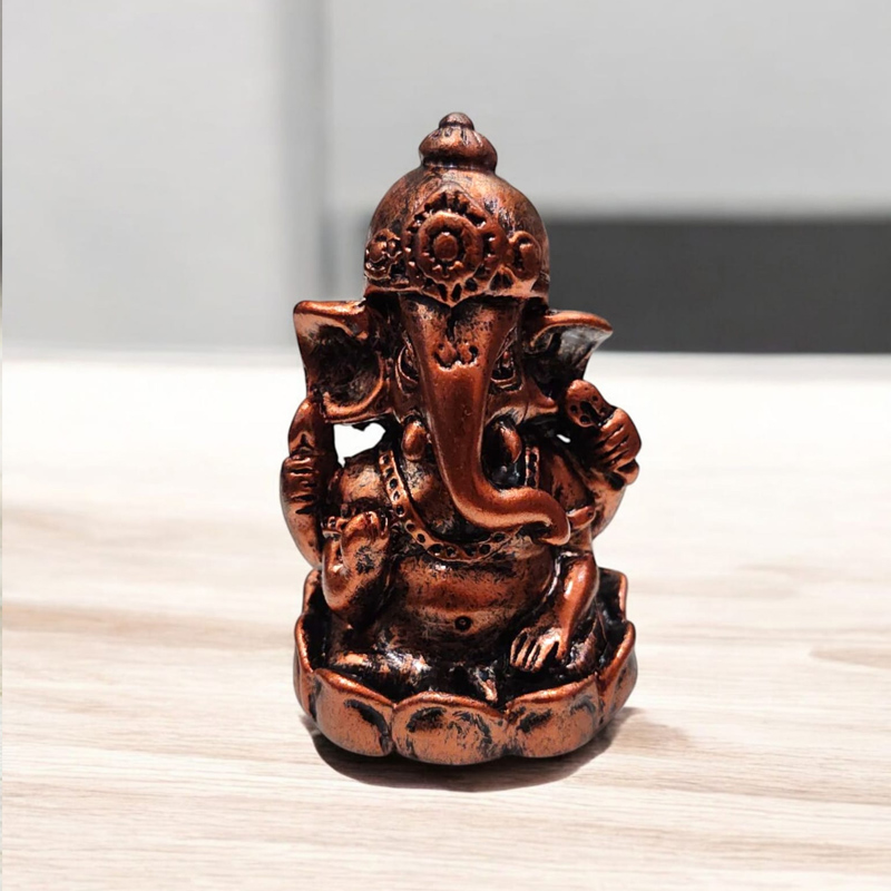 Ganesha Resina Cobre 6cm