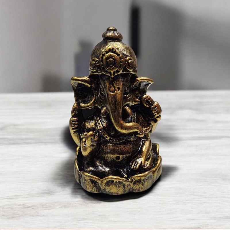 Ganesha Resina Dorado 6cm
