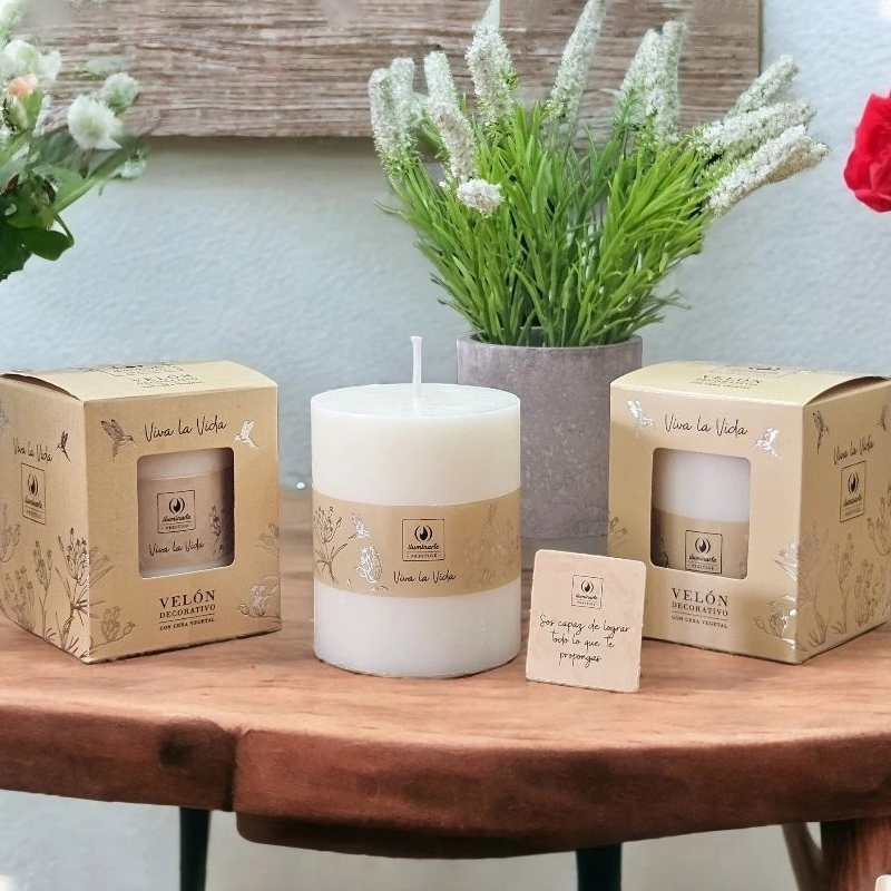 Velon Decorativo Cera Vegetal en Caja Iluminarte