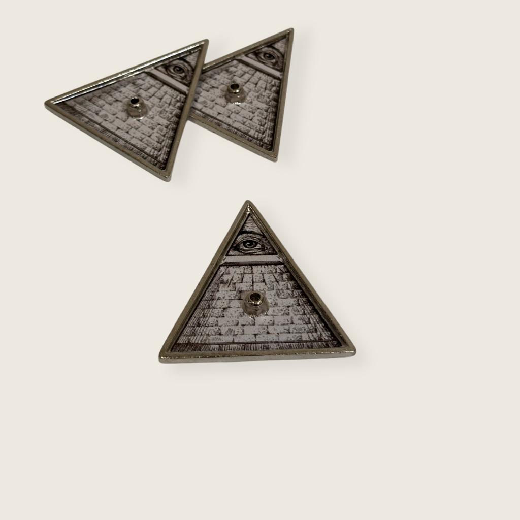 Porta Sahumerio Metal Triángulo Ojo de Horus