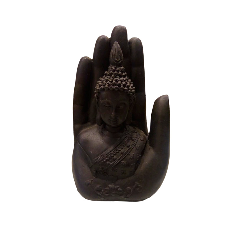 Buda en Mano Negra 17cm