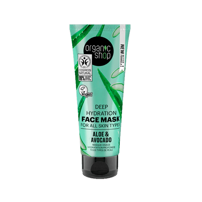 Face Mask Aloe &amp; Avocado x75ml Organic Shop