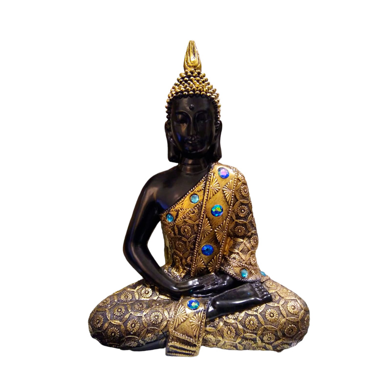 Buda Negro con Dorado 42cm