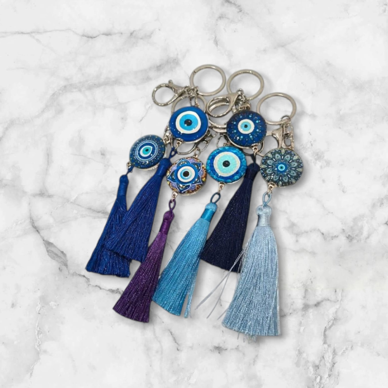 Llavero con Flecos Colores Surtidos