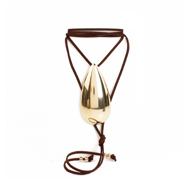 Collar de Gamuza Drop Golden Marron