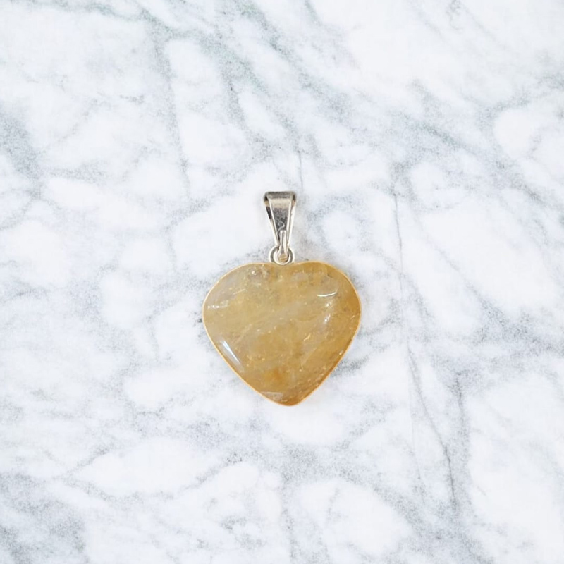 Dije Gema Citrino Corazon