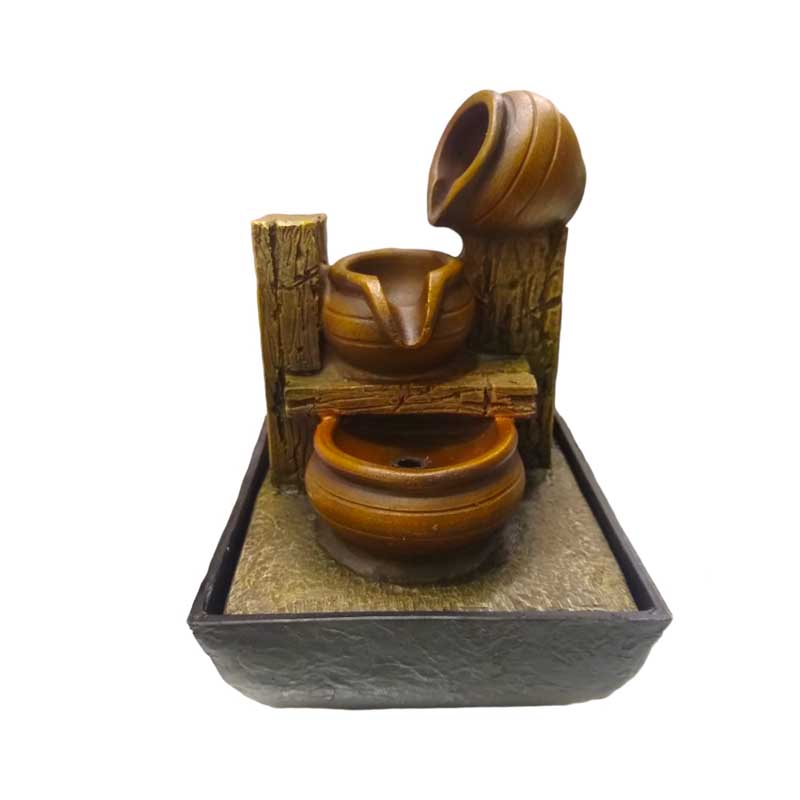 Fuente de Agua Chica Tres Jarros con Luz Led