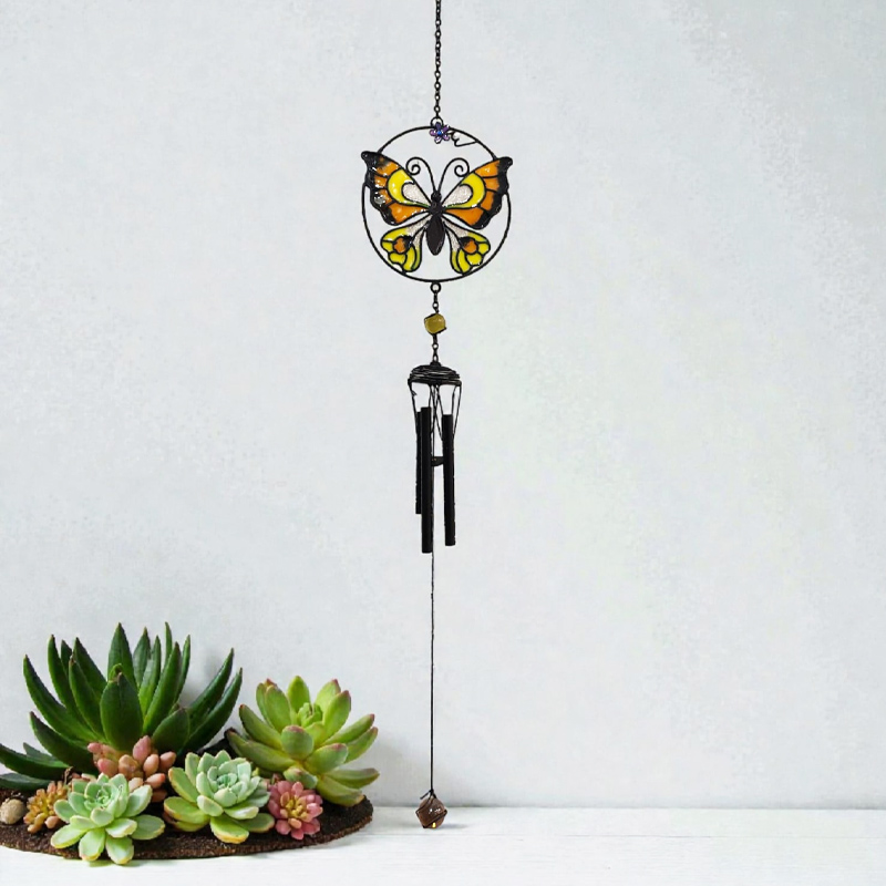 Movil Metal Colgante Mariposa en Circulo 70cm